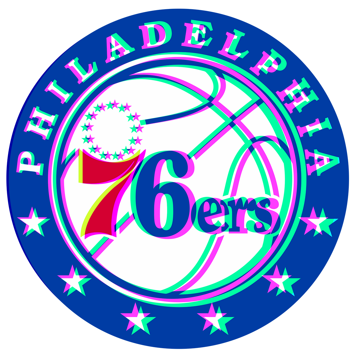 Phantom Philadelphia 76ers logo iron on paper